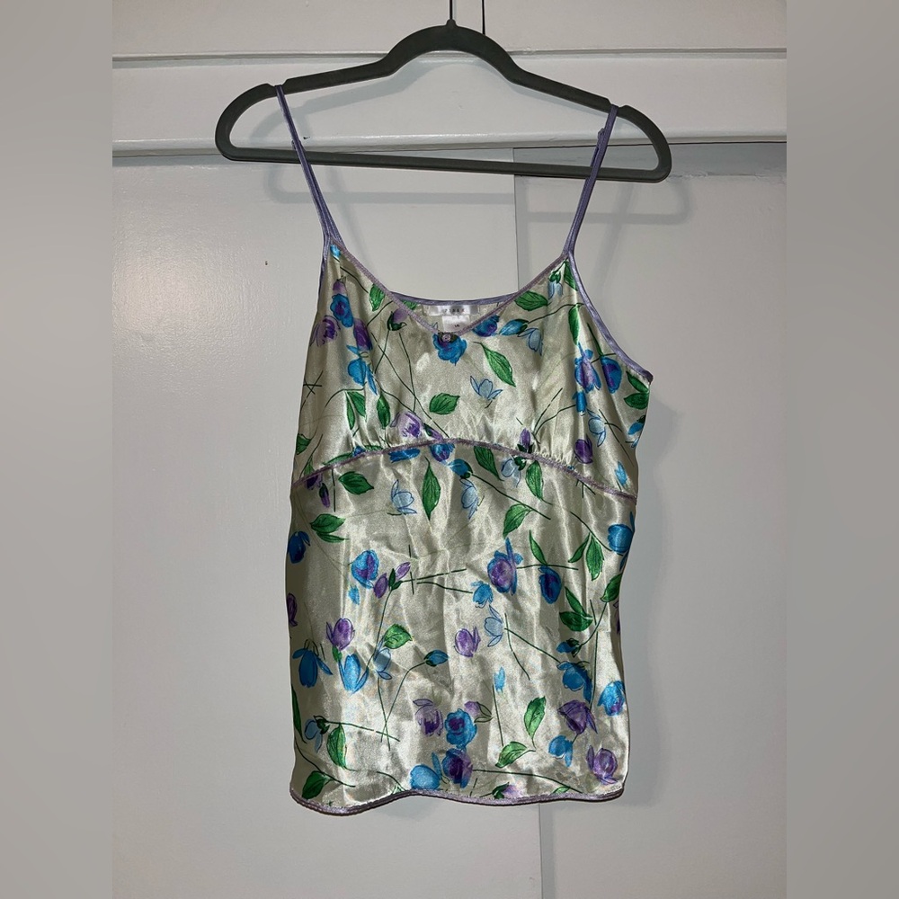 Rare vintage Victoria’s Secret PINK Floral Satin Camisole Top